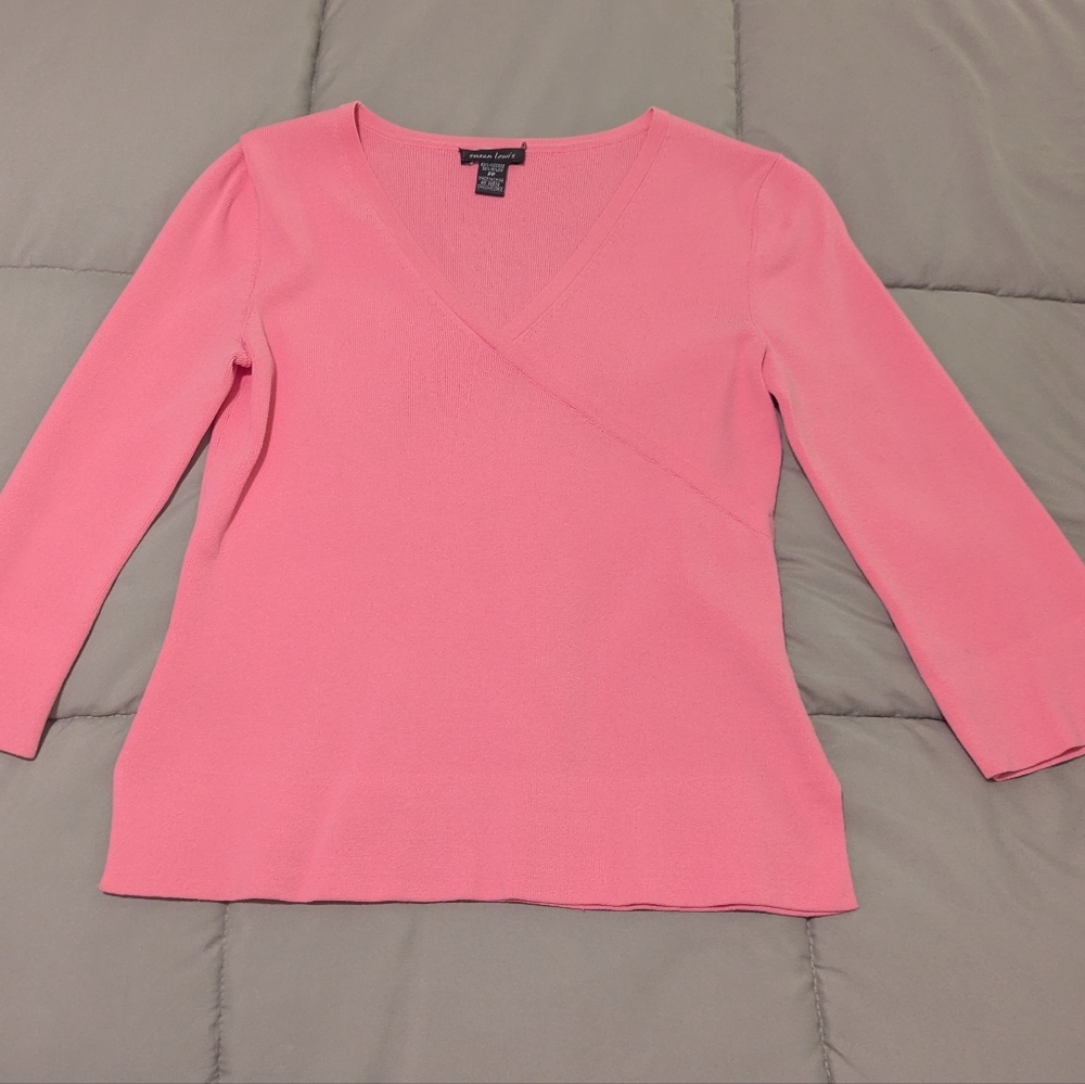 Susan Lewis V Neck Pink 🩷 Top Brand New